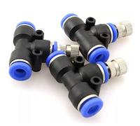 Ugelli a nebbia di rame, Ugelli di nebulizzazione in ottone con connettore rapido da 30 pezzi 6mm 0.1-0.8mm 1/4in T Raffreddamento esterno(0.5mm)