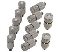 Ugelli a nebbia di rame, Ugello di nebulizzazione in ottone ad alta pressione, 0,1-1,0 mm, 10-24 UNC, 12 pezzi for nebbia da giardino all'aperto Mister(0.6mm)