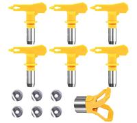 Ugelli Airless Ugello Pistola a Spruzzo Set di 6 Guarnizioni Ugelli Airless Compatibili con Pistole a Spruzzo Graco Titan Wagner eccetera Pressione e Resistenza Termica(515,517,519,521,523,525)