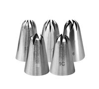 Ugelli Di Glassa Pastry Nozzles Cake Decorating Tools Flower Icing Piping Nozzle Cream Cupcake Tips Cookie Baking Accessories 5pcs/set