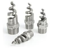 Ugelli di spruzzo a cono a spirale con filettatura maschio Ugello di spruzzo a cono pieno a spirale in acciaio inossidabile Ugello di nebulizzazione per raffreddamento del gas, pulizia, e 5pcs 1-1/4"