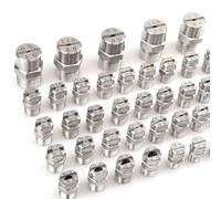 Ugelli for rondella, ugello a ventaglio piatto, filettatura maschio 1/8-1/2 BSPT, acciaio inossidabile 304, 65 gradi, confezione da 5 o 10 pezzi(No.50: 1/2 (4.4 Mm Aperture),5pcs)
