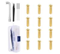 Ugelli in ottone da 0,4 mm 12 pezzi ugelli hot end con filamento da 1,75 mm per stampante 3D per Anycubic Kobra 2 Neo, Kobra 2, Kobra 2 Plus, Kobra 2 Max, Kobra 2 Pro