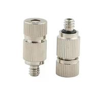 Ugelli nebulizzatori ad alta pressione, Set ugelli nebulizzatori 50 pezzi 0,1-0,8 mm orifizio in acciaio inossidabile for raffreddamento e umidificazione(Two Sects,0.m hole diameter)