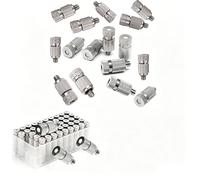 Ugelli nebulizzatori ad alta pressione, Ugelli di nebulizzazione a filo da 50 pezzi che atomizzano 0,1-0,5 mm for il raffreddamento esterno del paesaggio in serra(2 Sects,Orifice Dia 0.15mm)
