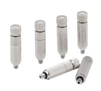 Ugelli nebulizzatori ad alta pressione, Ugello di nebulizzazione in ottone da 50 pezzi Orifizio ad alta pressione 0,1-0,5 mm for la soppressione del raffreddamento(3 Sects,Orifice Dia 0.2mm)