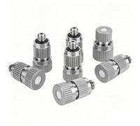 Ugelli nebulizzatori ad alta pressione, Ugello nebulizzatore filettato ad alta pressione in ottone da 50 pezzi 0,1-0,5 mm Testa di nebulizzazione for il raffreddamento(2 Sections,Orifice Dia 0.15mm)