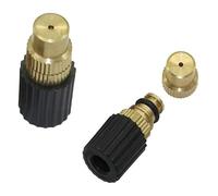 Ugelli nebulizzatori atomizzatori ad alta pressione in ottone | Rimozione del raffreddamento della serra da giardino con prato e patio, oro nero, 6 mm(Black)