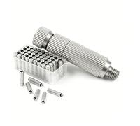Ugelli nebulizzatori di raffreddamento in ottone, Ugelli di nebulizzazione da 50 pezzi 0,1-0,5 mm for il controllo della polvere paesaggistica umidificazione del giardino(3 Sections,Orifice Dia 0.2mm)