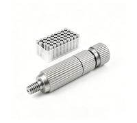 Ugelli nebulizzatori di raffreddamento in ottone, Ugello micro nebulizzante in ottone da 50 pezzi filettato for il raffreddamento del giardino multipressione 0,1-0,5 mm(3 Sections,Orifice Dia 0.3mm)