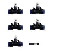 Ugelli nebulizzatori in Ottone da 10 Pezzi con T a Raccordo rapido da 10-8-10 mm, ugelli nebulizzatori Push-in a Bassa Pressione con bloccaggio rapido a connessione Rapida(0,3 mm)