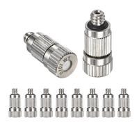 Ugelli nebulizzatori in ottone da 50 pezzi, punte di ricambio per ugelli nebulizzatori ad alta pressione per serra, paesaggistica, sistema di raffreddamento esterno, fil 2 sections Orifice Dia 0.4mm