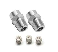 Ugelli nebulizzatori in ottone, Pulitore for superfici da 0/15/25/40 gradi, acciaio inossidabile, 4500 psi, ugello filettato maschio non verbale 1/4''(40° Spray hole diameter 1.236mm(0.049in))