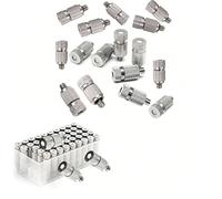Ugelli nebulizzatori in ottone, Ugello nebulizzatore 50 pezzi Testa di nebulizzazione ad alta pressione for il raffreddamento del paesaggio Orifizio da 0,1-0,5 mm(2 Sects,Orifice Dia 0.2mm)