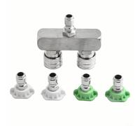 Ugelli per idropulitrice 1/4 di pollice 5000 PSI Connessione rapida (3) | Valutazione 5000 PSI, per acciaio resistente, resiste all'usura, ideale per macchie ostinate, pulizia vialetti
