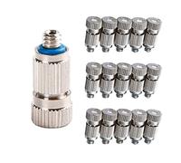 Ugelli per nebulizzatori in ottone, Confezione da 15 ugelli for nebulizzazione da giardino, attacco 10/24 UNC, con connettore rapido da 3/8"(Only Brass Nozzles,0.2mm)