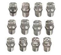 Ugelli per pulizia superfici da 6 pezzi, filettatura maschio 1/8, 1/4, 3/8, 1/2", orifizio da 0,66-3,6 mm, parti di ricambio per pistola ad acqua, detergente per superfici 1/4 1.8mm(0.071in) 95°