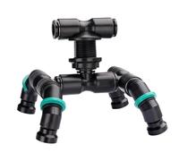 Ugelli per Rettili per Terrari, Ugello Nebulizzatore per Acquario, Sistema di Raffreddamento a Spruzzo Regolabile a 360°, Collegamento a Vaschetta da 1/4'', Ugelli Spray per Acquari, Rettili, Piante