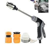 Ugelli Spruzzatori Per Tubo Da Giardino - 367 G | Spruzzatore Per Tubi Metallici Ad Alta Pressione | Ugello A Getto D'acqua Turbo Regolabile | Detergente Per Esterni Resistente | Kit Bacchetta Per Lav