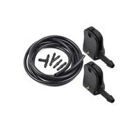 Ugelli universali per lavavetri per parabrezza anteriore, set di ugelli a getto per tergicristalli da 8-12 mm, con gancio regolabile in tutte le direzioni, 3 fori, per tergicristalli (1 set)