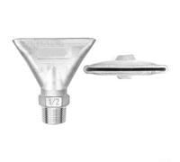 Ugello a becco d'anatra in acciaio inox, resistente alle alte temperature, testa di spruzzo piatta, per distribuzione uniforme di aria o acqua, ampia copertura, facile installazione (1,5 mm)