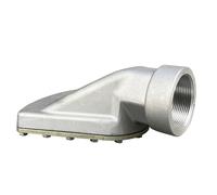 Ugello a becco d'anatra, testina di spruzzo ventola piatta resistente alle alte temperature per raffreddamento ad acqua e soffio d'aria, pu aluminum alloy Style J - 2-inch internal thread steel plate