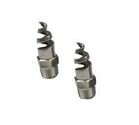 Ugello a spirale per atomizzazione, 2 pezzi in acciaio inox a spirale a cono spray ugello 316L 1/4" filettatura esterna per depolverazione e desolforazione