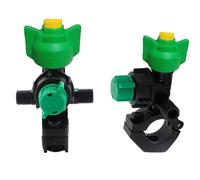 Ugello a spruzzo, attacco per tubo multifunzionale, spruzzatore d'acqua a prova di perdite, testa di controllo regolabile da 2,5 cm, selettore di modello resistente, per fattoria, prato, patio e uso