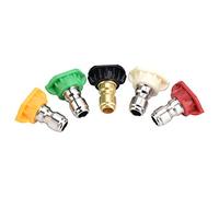 Ugello a spruzzo per idropulitrice,set di punte per ugelli rapidi a spruzzo da 5 pezzi, ugello turbo rotante e punte per ugelli a più gradi, per connessione rapida a caldo, Set di ugelli per idr
