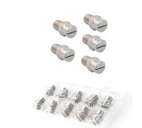 Ugello a ventaglio, 5 pezzi - ugello in acciaio inossidabile filettato maschio da 1/8, 1/4 65/80/95/110 gradi for spruzzatori, giardino(1/4 External Thread 12.5mm (Bore Diameter 3.6mm),65°)