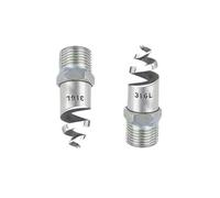 Ugello a ventaglio ad alta pressione, Ugello atomizzatore a spirale in acciaio inossidabile argento 90 e 120 gradi 1/4-2 pollici 1-10 pezzi(1/2 316 Stainless Steel,5pcs)