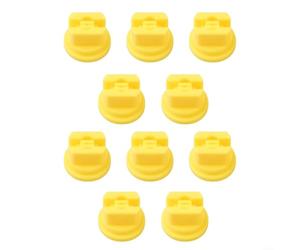 Ugello a ventaglio in plastica, 10 pezzi, per spruzzatore a zaino e spruzzatore a braccio ottimizzato per piccole generazioni e ampia copertura (giallo)