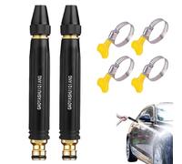 Ugello Acqua Lavaggio Auto Alta Pressione, 2PCS Pistola Acqua Autolavaggio Alta Pressione Con Ugello Booster, Regolabile Modalità Ugelli Tubi Giardino Pressiones, Pressiones Pistola Spruzzo Auto Testa