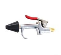 Ugello ad aria in acciaio inox per compressore con leva interruttore a pollice, controllo della pressione regolabile fino a 90 PSI, pistola ad aria compressa ergonomica da 140 mm