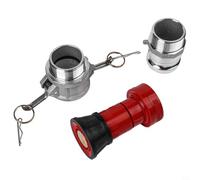 Ugello antincendio da 2 pollici con 2 raccordi di bloccaggio a camma in alluminio da 2 pollici progettato per un fissaggio rapido e sicuro e prestazioni ottimali di spruzzo d'acqua in applicazioni