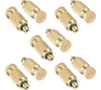Ugello atomizzatore ad alta pressione, 10 pezzi, in ottone, per umidificazione e controllo della polvere di serra (diametro foro 0,2 mm)