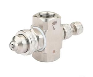 Ugello Atomizzatore Aria Regolabile Acqua Gas Misto Esterno 304 Acciaio Multiuso Controllo Polvere Umidificazione Raffreddamento Distanza Spray 2-3m (F)