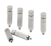 Ugello atomizzatore in ottone e rame, Le teste degli ugelli di nebulizzazione in ottone filtrano 50 pezzi 0,1-0,5 mm orifizio ad alta pressione for il raffreddamento(5 Sections,Orifice Dia 0.2mm)
