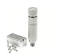 Ugello atomizzatore in ottone e rame, Le teste degli ugelli di nebulizzazione in ottone filtrano 50 pezzi 0,1-0,5 mm orifizio ad alta pressione for il raffreddamento(3 Sections,Orifice Dia 0.2mm)