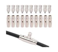 Ugello atomizzatore in ottone e rame, Ugelli nebulizzatori in ottone da 10 pezzi con orifizio 0,1-1, mm connettore rapido 1/4 di pollice e filettatura 10/24 UNC(Orifice 0.7mm)