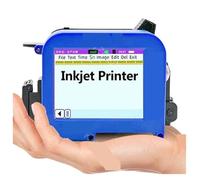 Ugello da 12,7 mm Mini stampante a getto d'inchiostro portatile QR Codice a barre Data batch Numero Logo Data di scadenza Codifica macchina Non crittografata Materiale di stampa ampio(Include 1 Cartri