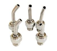 Ugello del refrigerante in acciaio inossidabile da 10 pezzi, tubo avvitato di raffreddamento universale ad acqua regolabile per macchine intaglio Bend pipe Aperture4.0mm 1/4"-length150mm