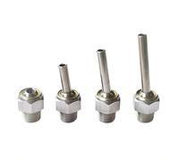 Ugello del refrigerante in acciaio inossidabile da 10 pezzi, tubo avvitato di raffreddamento universale ad acqua regolabile per macchine intaglio Straight pipe Aperture6.0mm 1/2"-length150mm