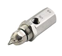 Ugello di lavaggio in acciaio inox con angolo di spruzzatura di 30-80 gradi, 75 x 12,5 mm, pressione di esercizio 0,6-1,2 bar, per la soppressione della polvere nelle miniere di carbone e cave