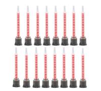 Ugello di miscelazione adesivo epossidico rosso da 50/100 pezzi, miscelatore statico, tubo di miscelazione epossidico adatto for cartucce a due componenti rapporto 10:1(M3x9 100pcs)