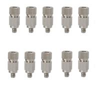 Ugello di nebbia in ottone da 50 packs, utilizzato per sistemi di raffreddamento esterno, testa a spruzzo del sistema neb Three-section spray head 0.8mm