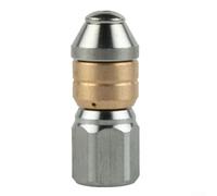 Ugello di pulizia girevole da 1/8" per sistemi di tubi flessibili per idropulitrice utilizzati nella linea di scarico della trappola del grasso e nella manutenzione delle fognature