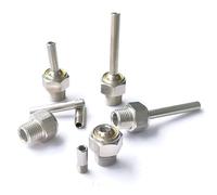 Ugello di raffreddamento ad alta pressione da 10 pezzi Ugello del refrigerante ad alta pressione regolabile per tornio CNC Torre per utensili a spruzzo Raf Straight pipe Aperture6.0mm 1/4"-length50mm