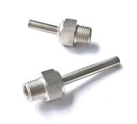 Ugello di raffreddamento regolabile in acciaio inossidabile 304 da 10 pezzi, adatto per il raffreddamento ad alta pressione di macchine utensili CNC e cent Straight pipe Aperture4.0mm 1/2"-length50mm