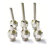 Ugello di raffreddamento regolabile in acciaio inossidabile 304 da 10 pezzi, adatto per il raffreddamento ad alta pressione di macchine utensili CNC e cent Straight pipe Aperture4.0mm 3/8"-length50mm